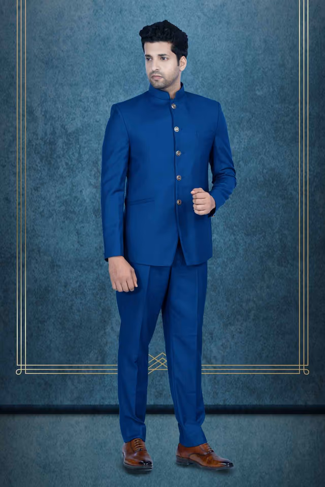 Mat Deep Blue Jodhpuri Using Terry Ryon — view 1 of 5