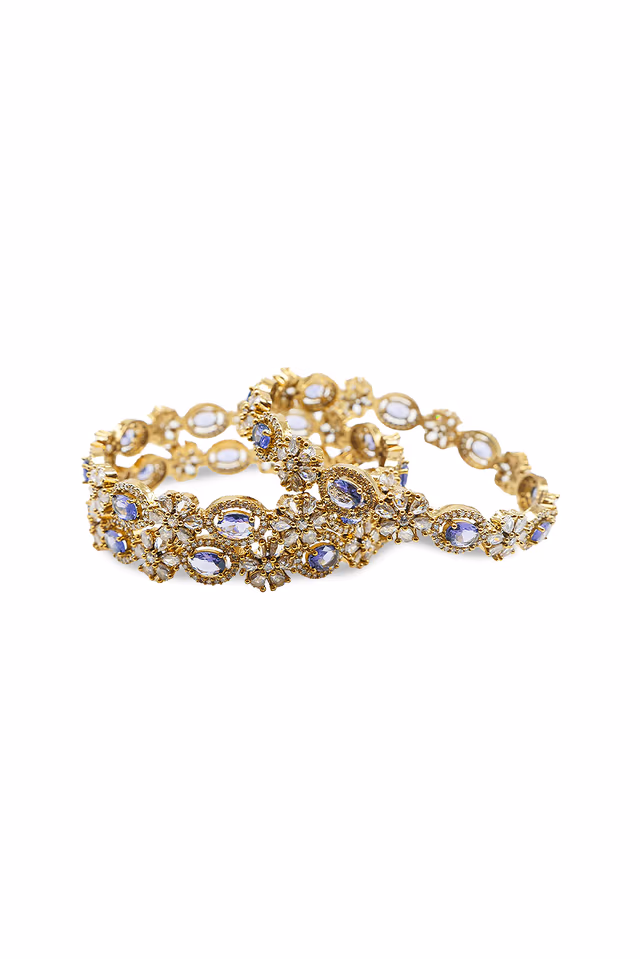 ​A Magnificent Fusion Of Rose Gold, Purple Stones, And Sparkling American Diamonds Creates A Royal… — rent in Coimbatore