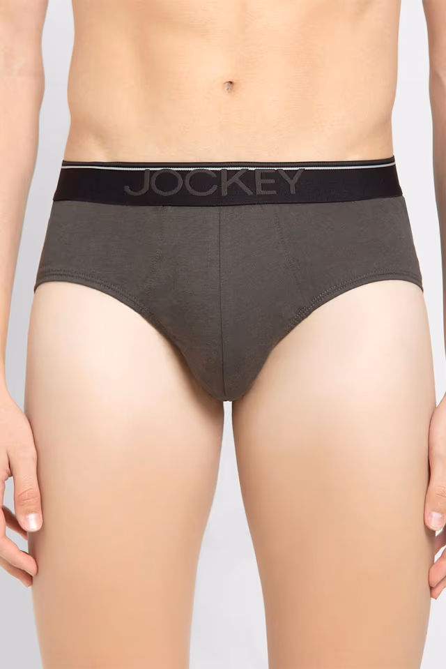 Men's Super Combed Cotton Solid Brief with Ultra soft Waistband - Olive — view 1 of 6
