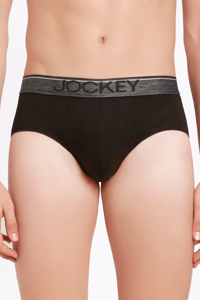 Men's Super Combed Cotton Solid Brief with Ultra soft Waistband - Brown — view 1 of 5