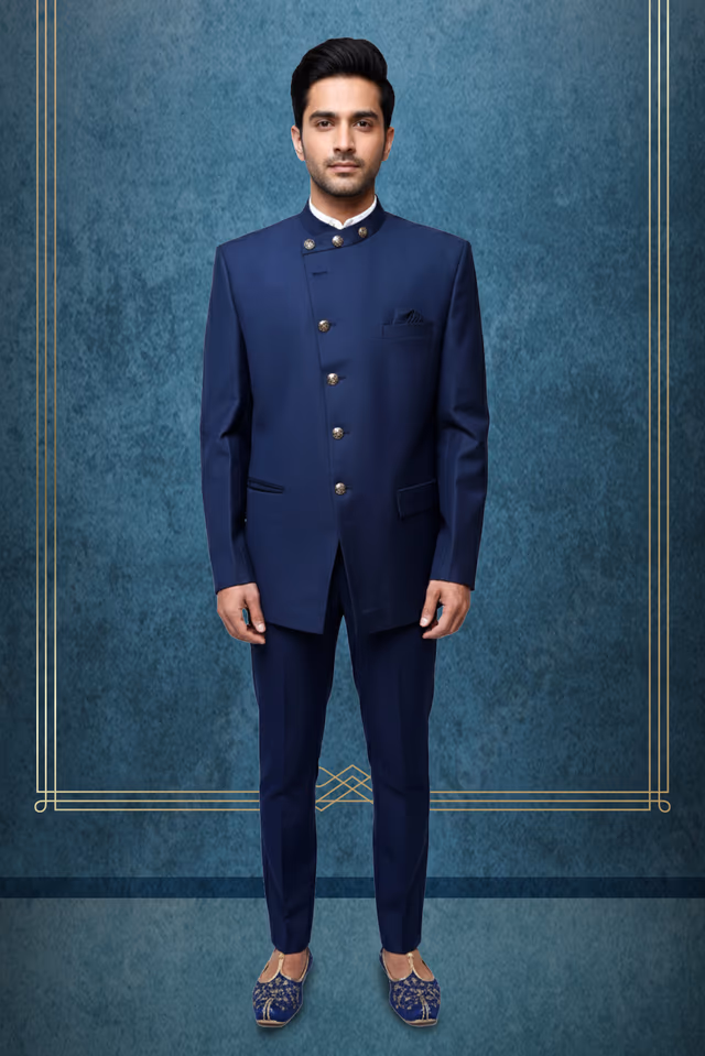 Oxford blue jodhpuri in japnaese — rent in Bangalore