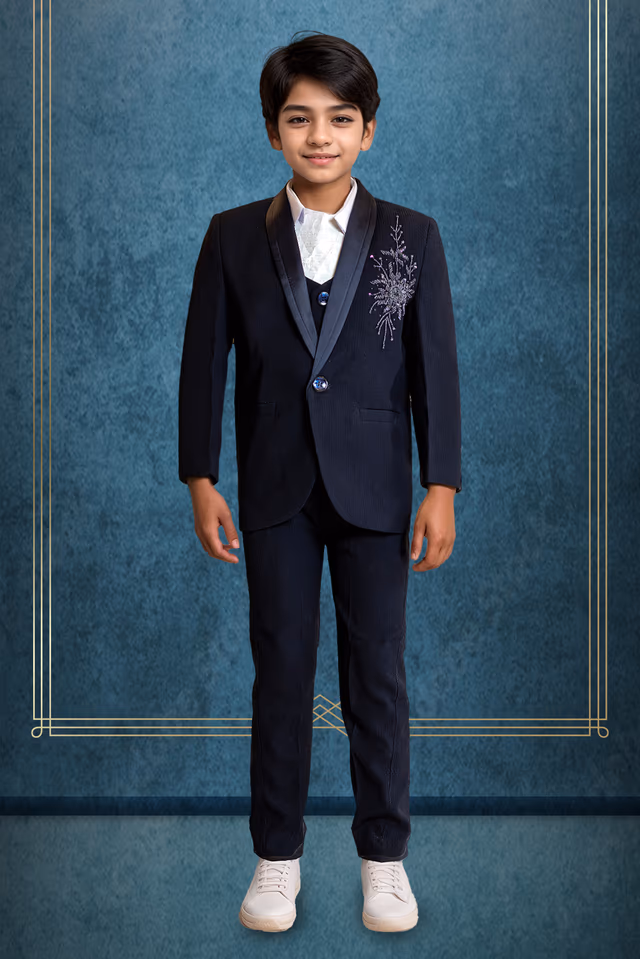 2 pc Navy Blue Kids suit — rent in Calicut