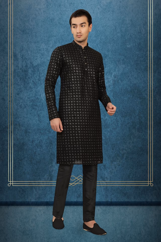 Stylish Sangeet Kurta — back view, rent in Coimbatore