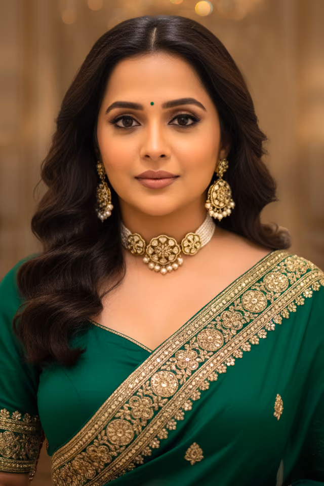 Guldaasta Pearl Kundan Choker Set — rent in Kochi