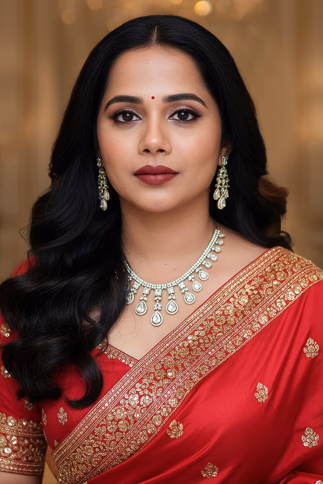 Royal Teardrop Kundan Necklace Set — rent in Kochi