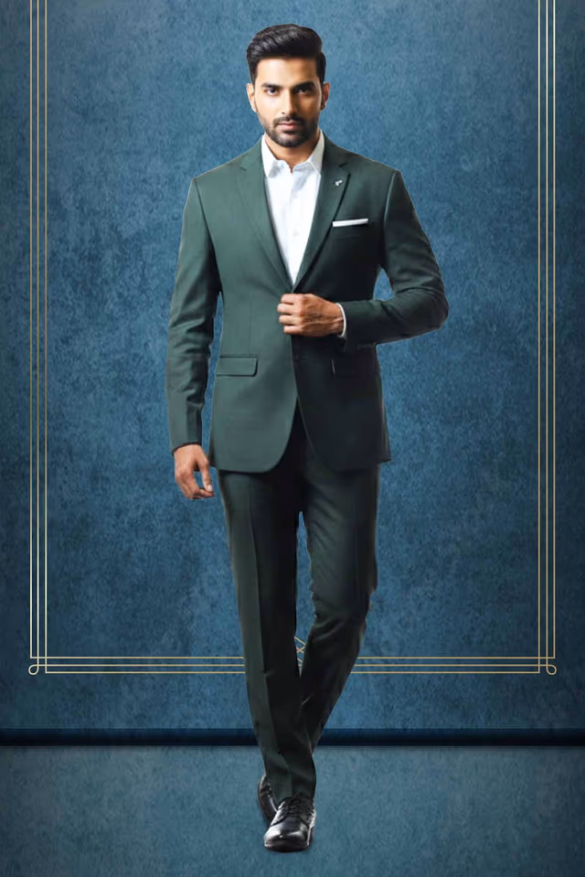 Dark Gree Neo fit Suit 2pc Set — rent in Coimbatore