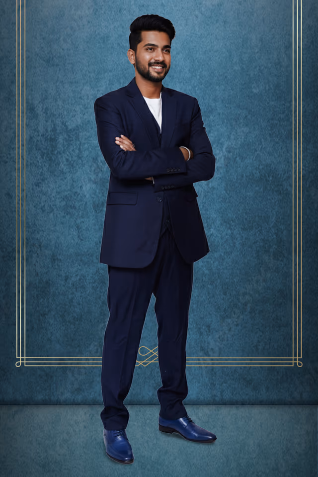 Navy blue tuxedo — rent in Bangalore