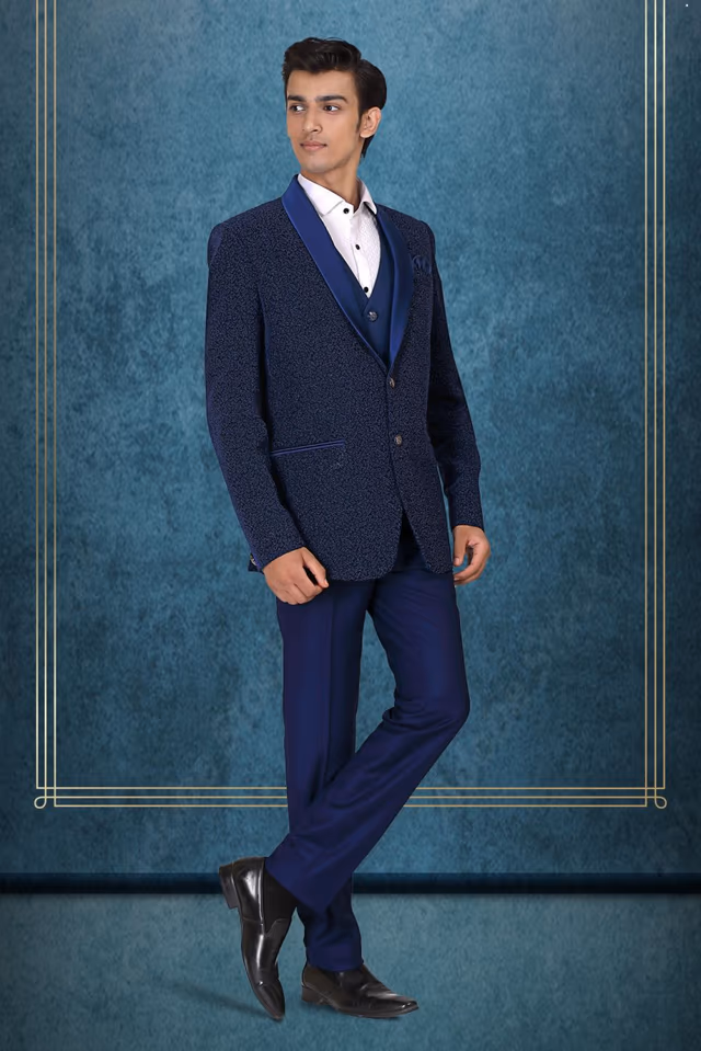 Stylish Designer Suit — back view, rent in Bangalore