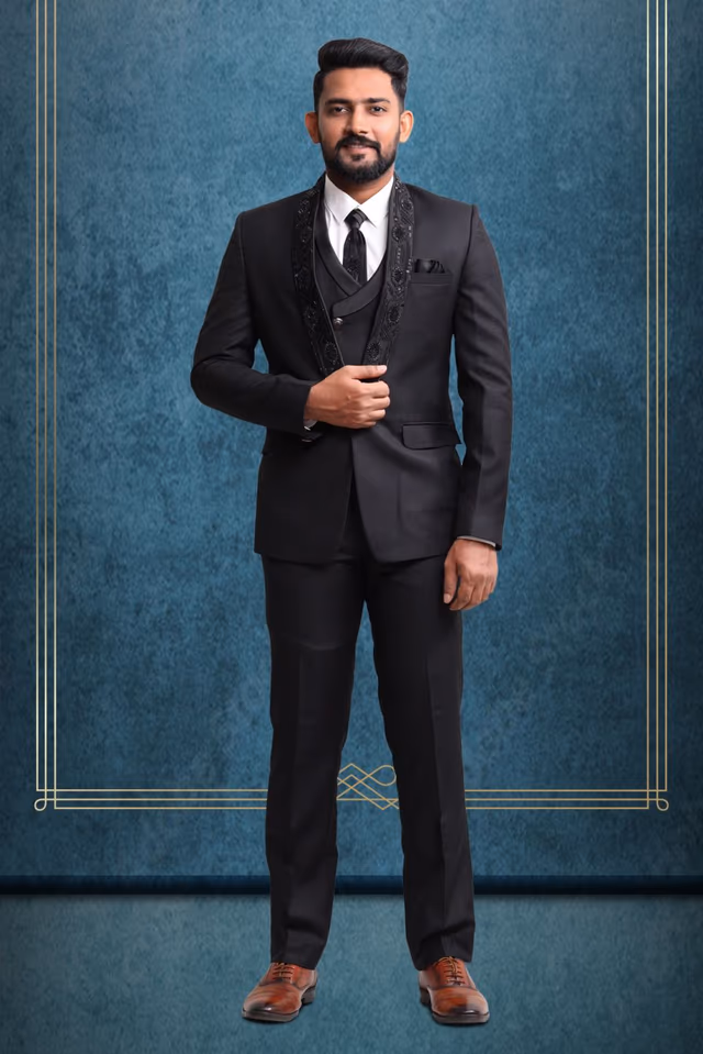 Black Sumptuous Event & Party Suit — rent in Bangalore