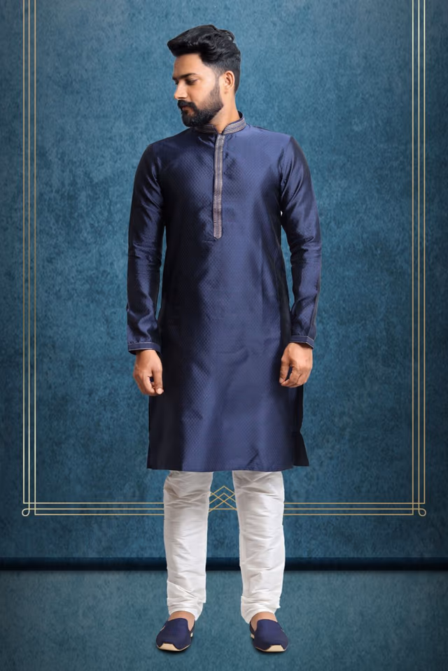 Alluring Kurta Pyjama — back view, rent in Bangalore