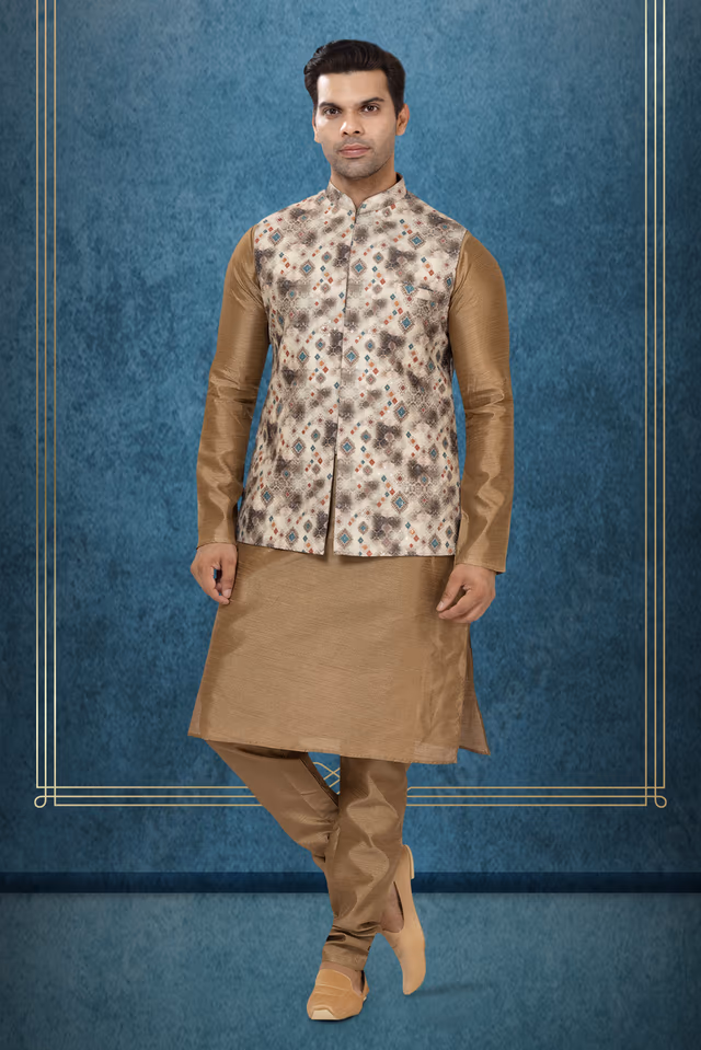 Graceful Kurta Modi Jacket Set — rent in Coimbatore