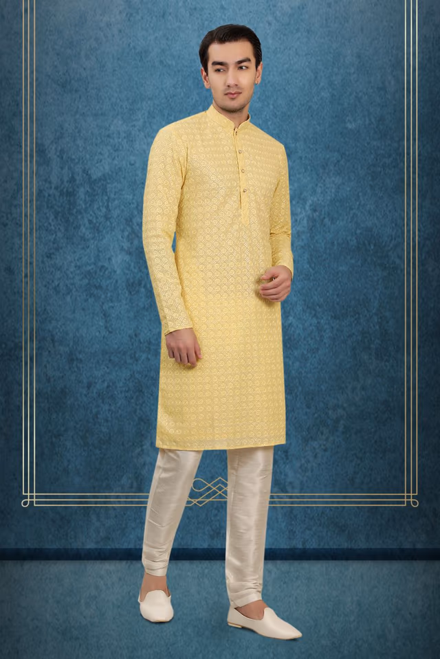 Elegant Sangeet Kurta — back view, rent in Coimbatore