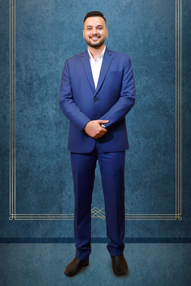 Royal Blue Classic Two-Piece Suit — rent in Kochi
