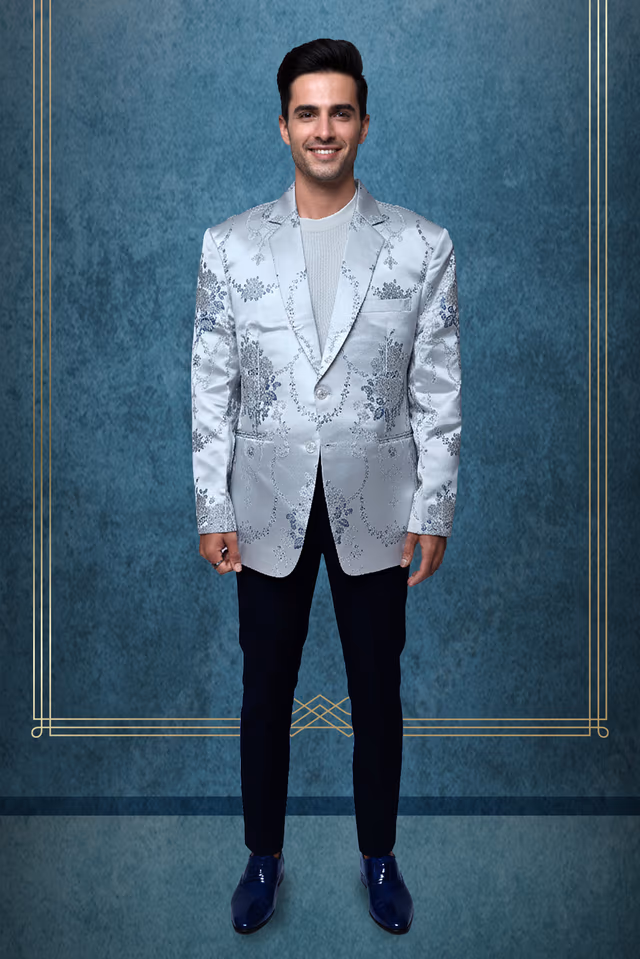 Cocktail sliver blazer — rent in Bangalore