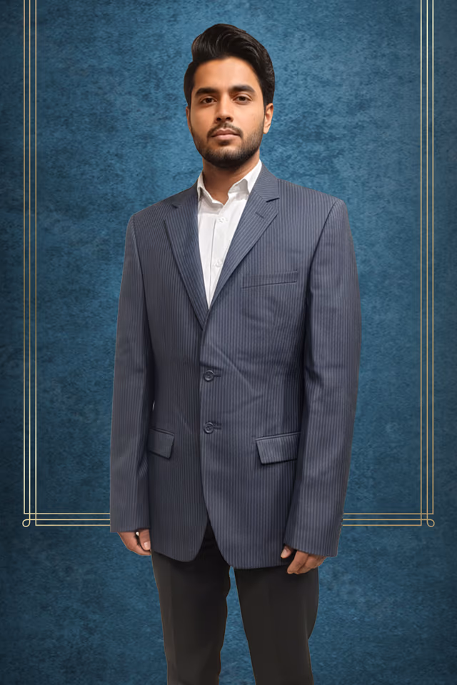 Greyish Black 1 piece blazer — back view, rent in Coimbatore