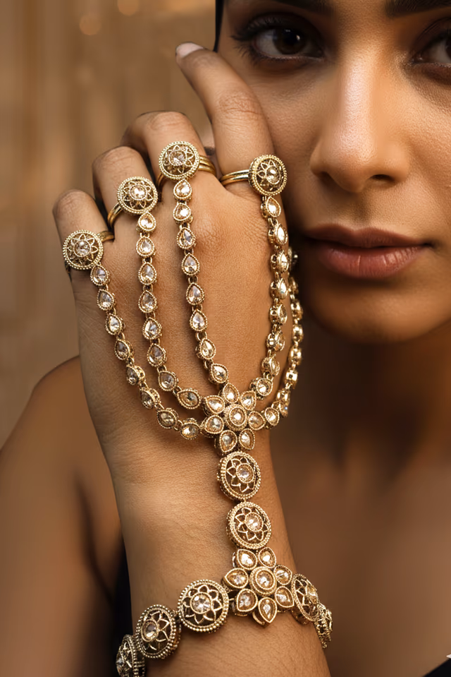 Experience The Rich Cultural Heritage Of India With This Intricately Detailed Floral Pattern Hand Harness — rent in Bangalore