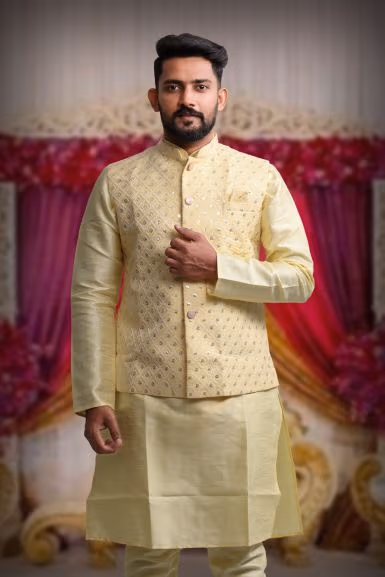 Opulent Bundi Jacket — rent in Bangalore