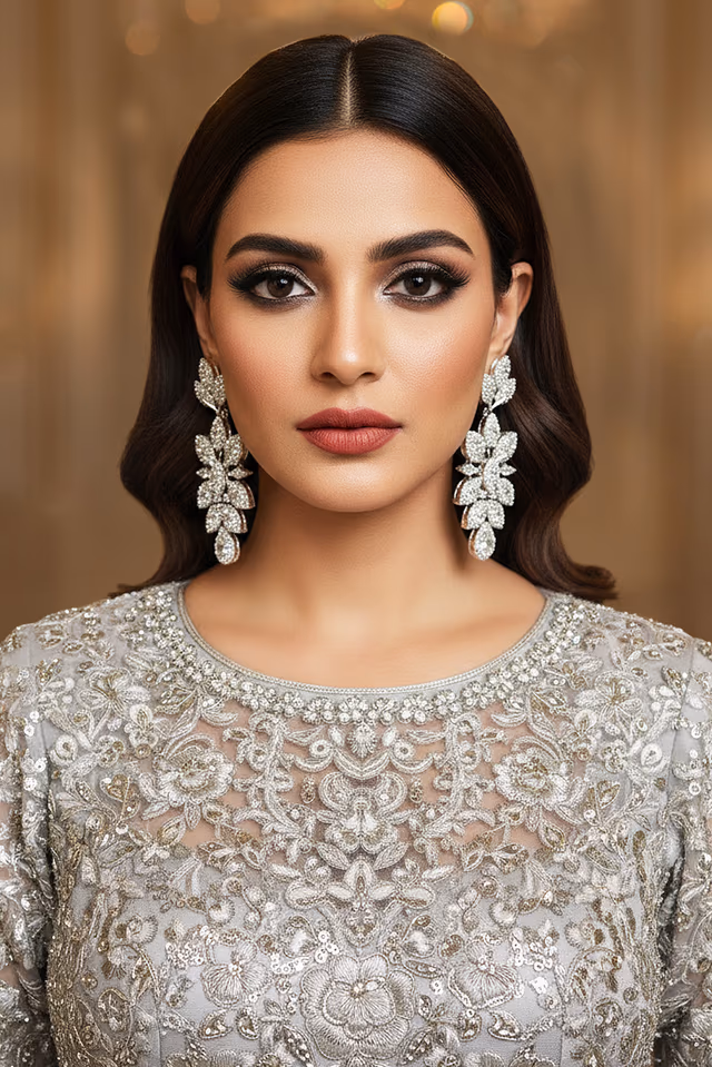 Ethereal Petal Cascade Earrings — rent in Kochi