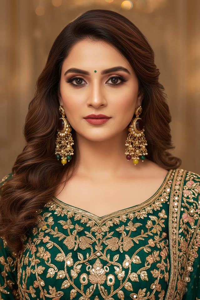 Stunning Kundan Meenakari Work Finished With Delicate Multicolor Pearls For A Classic Look — rent in Calicut