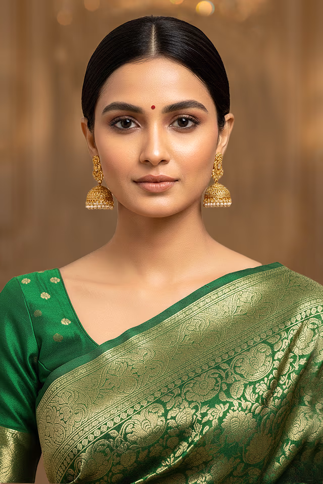 Vintage Style South Indian Jhumkas Adding A Touch Of Nostalgic Charm To Weddings — rent in Calicut