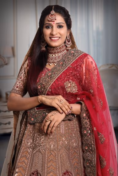 Chiku sequins & embroidery work lehenga — rent in Bangalore
