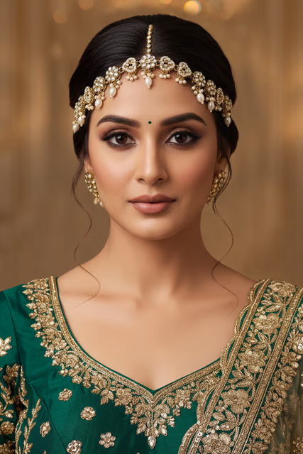 Adorn Yourself With This Exquisite White Stone Necklace Set Designed For Every Grand Royal… — back view, rent in Bangalore