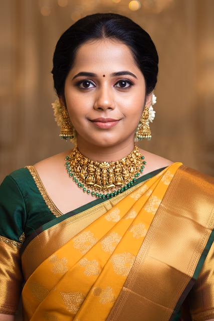 Antique Temple Choker with Lakshmi Motif — rent in Kochi