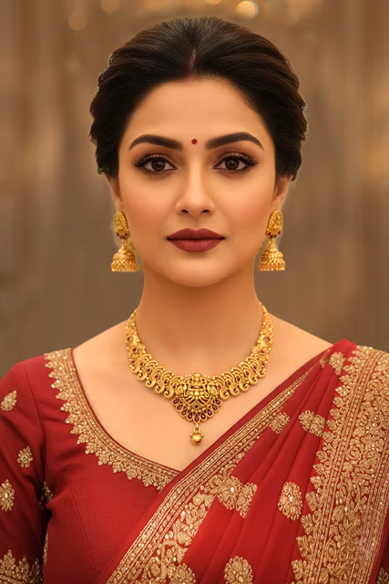 Antique Temple Choker with Lakshmi Motif — rent in Kochi