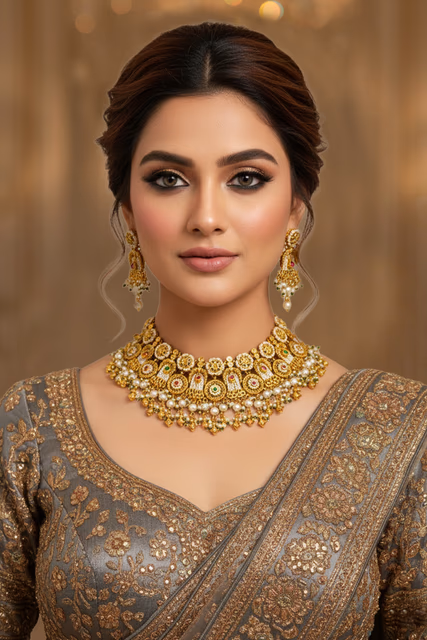 Beautifully Handcrafted Ethnic Choker Set Designed With Traditional Artistry Perfect For Grand… — rent in Bangalore