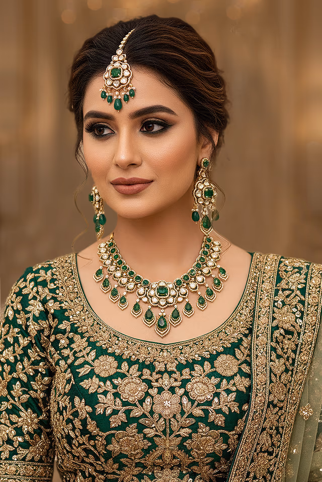 Heavy Bridal Choker Showcasing Square And Teardrop Aqua Jewels — rent in Calicut