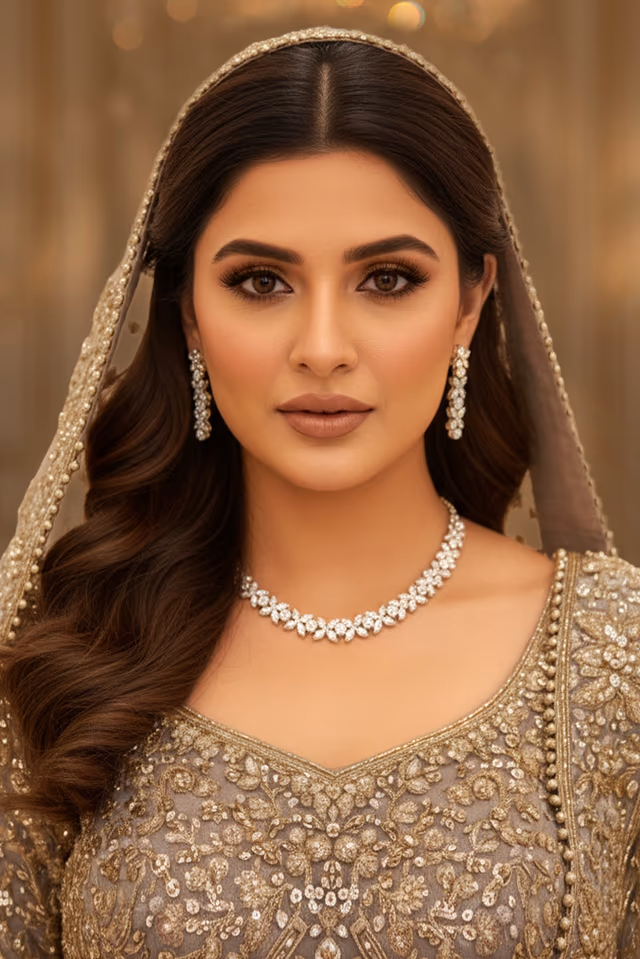 Crystal Bloom Choker Set — rent in Kochi