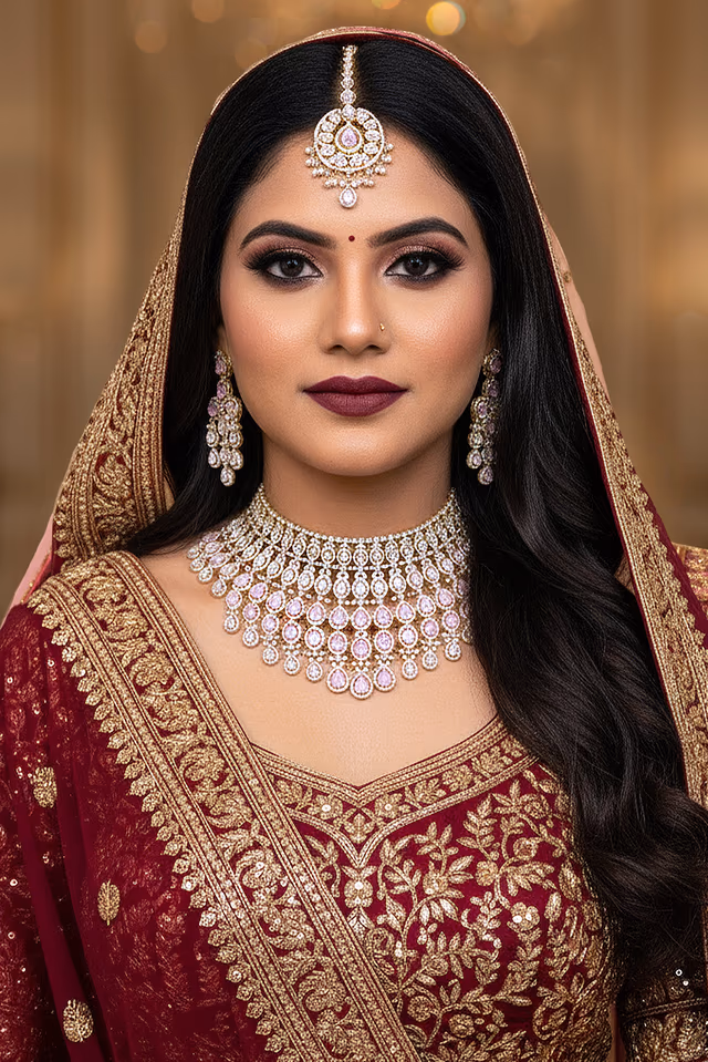 Ethereal Rose Blush Choker Set — rent in Kochi