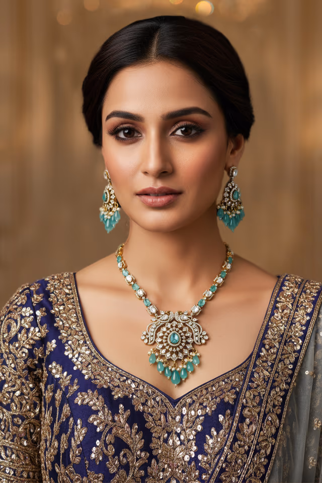 Exceptional Necklace Set Ideal For Bridesmaids Or Wedding Guests — rent in Calicut
