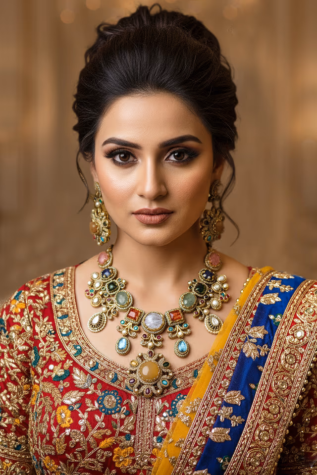Gorgeous Multicolor Polki Jewellery Brings Radiant Opulence With Detailed Craftsmanship Perfect For… — rent in Calicut