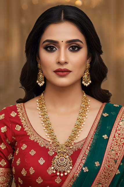 Stunning Heritage Inspired Jewelry Set Incorporating Classic Floral Motifs And Shimmering White Pearls… — rent in Bangalore