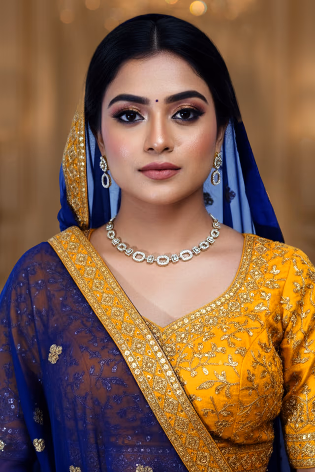 Classic Linked Diamond Cut Necklace Set — rent in Kochi