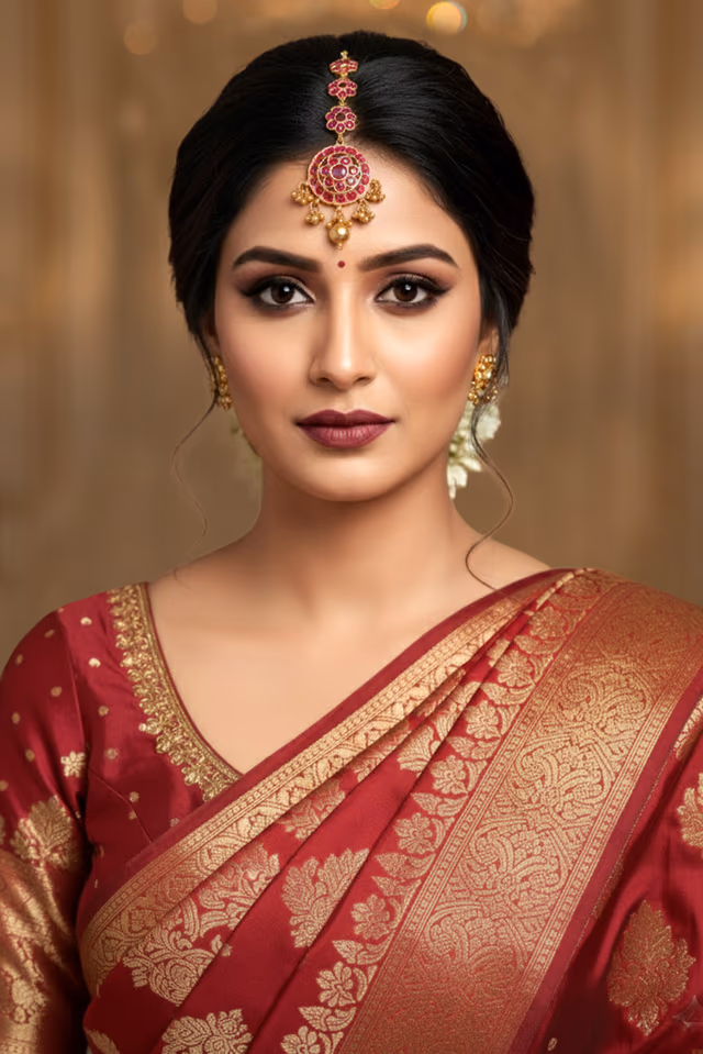 Luxurious Temple Gold Set Offers Divine Detailing And Intricate Patterns Bringing Radiant… — back view, rent in Calicut