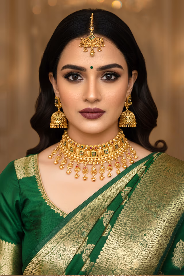 Majestic Bridal Choker Set Showcasing Superior Craftsmanship And A Rich Traditional Indian Design… — rent in Coimbatore
