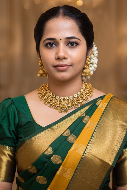 Majestic Lakshmi Temple Choker Necklace Set — rent in Kochi