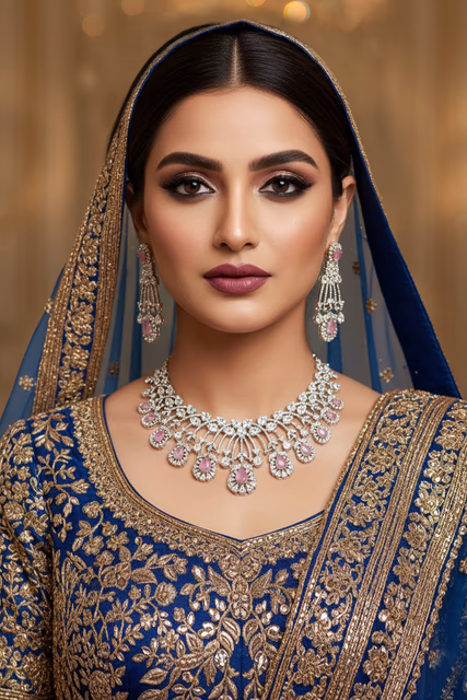 Radiant Occasion Wear Jewelry Showcasing Ornate Silver Craftsmanship With Subtle Pink Gemstone Color Pops — rent in Bangalore