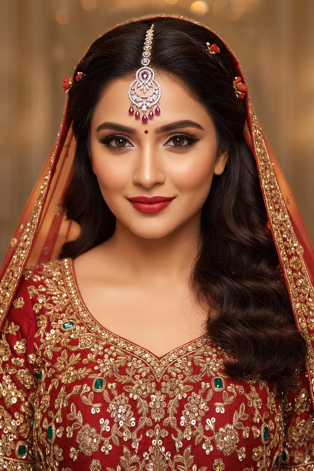 Refined White And Red Diamond Necklace Delivers A Soft Shine And Gentle Glamour Through Its… — back view, rent in Calicut
