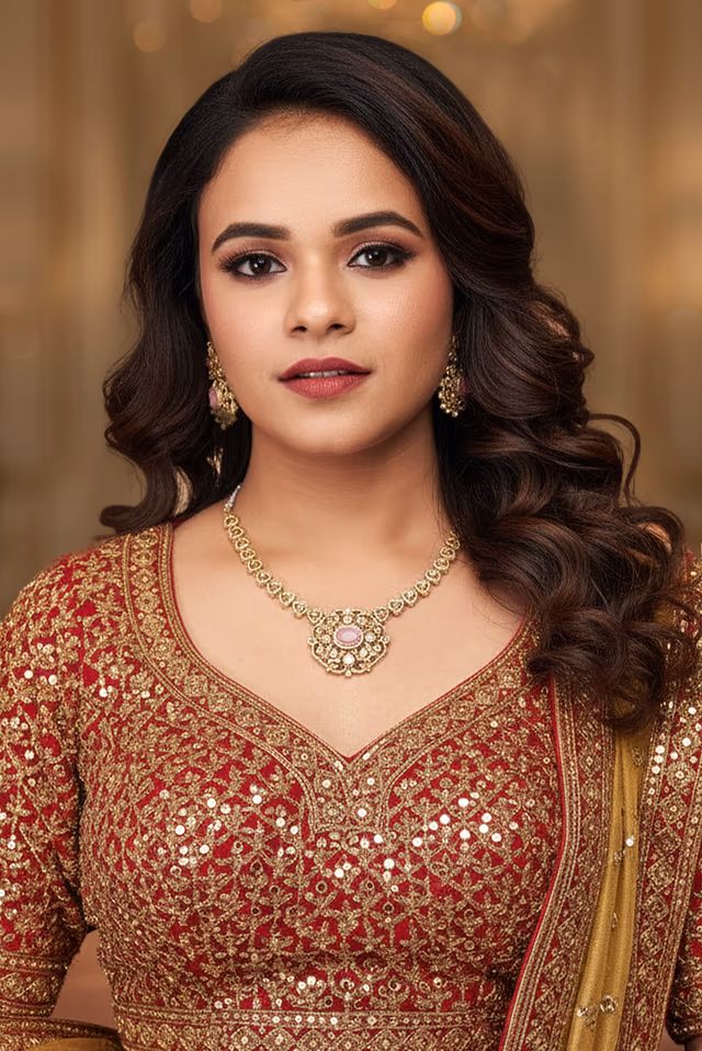 Rose Quartz Glow Necklace Set — rent in Kochi