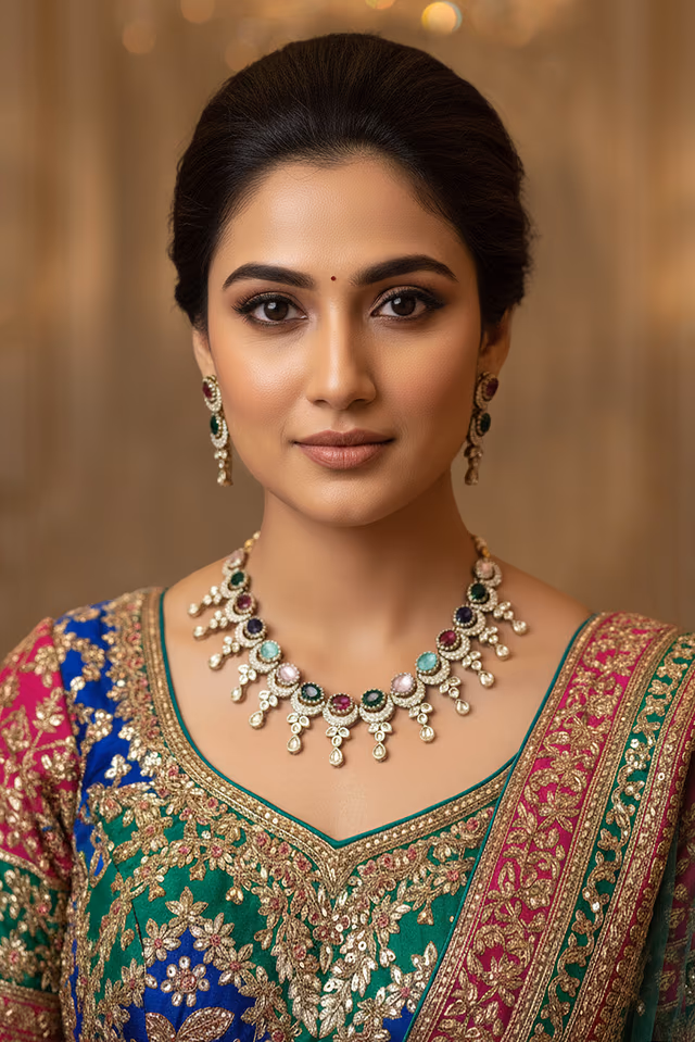 Royal Collection With Ruby Emerald And American Diamonds — rent in Coimbatore