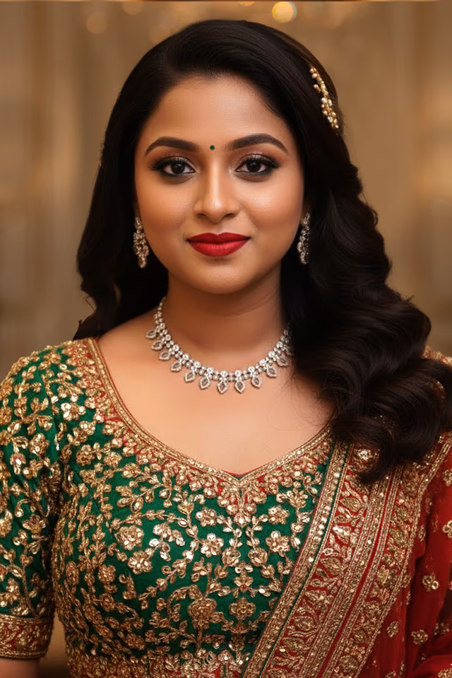 Royal Sapphire Rose gold Necklace Set — rent in Kochi