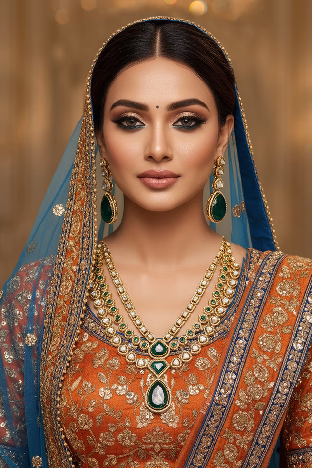Shine Bright With This Beautifully Crafted Necklace Its Green And White Stones Gleaming Under Any Light… — rent in Calicut