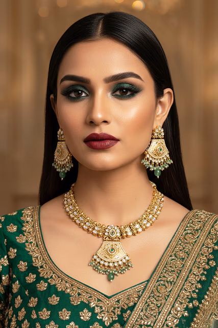 Small Golden Beads Hang From The Bottom Edge Creating Subtle Movement With Every Single Graceful Step — rent in Calicut