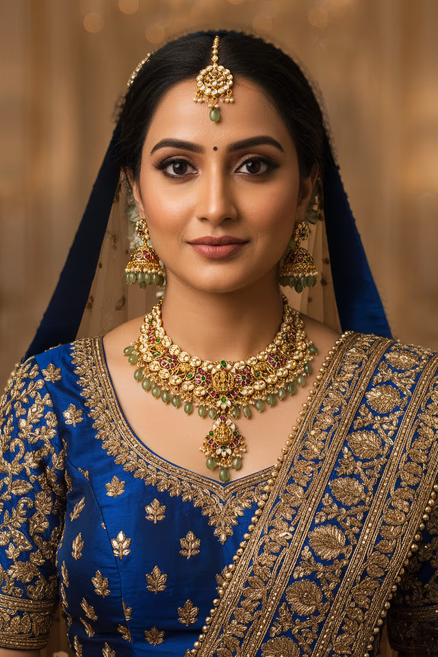 Traditional South Indian Style Necklace With Intricate Antique Finish. — rent in Coimbatore