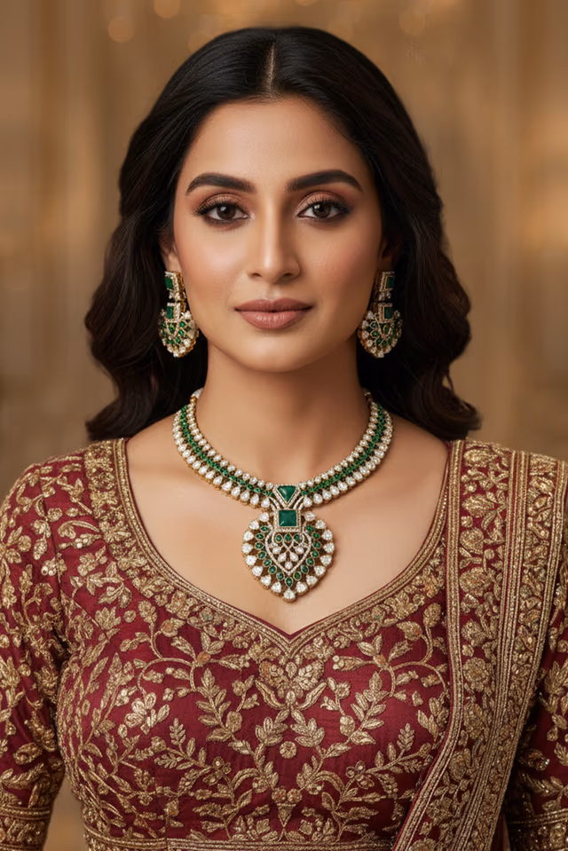 Beautiful Statement Piece Featuring Opaque Stone Drops — rent in Coimbatore