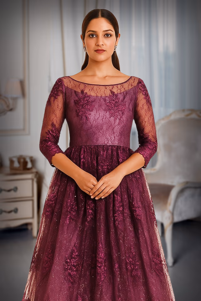 Semi bridal purple gown — rent in Coimbatore
