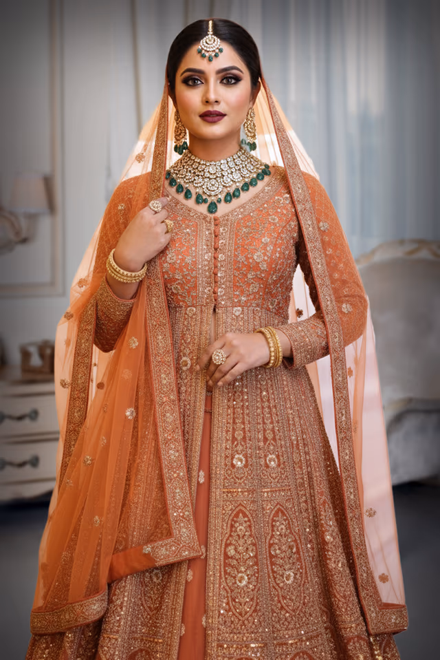 Heavy Zari Embroidered Arabic Lehenga  with Dupatta — rent in Kochi